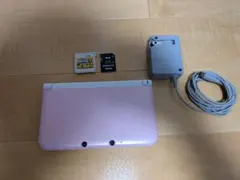 Nintendo 3DS LL ピンク＋カセット(マリオ)＋SDカード＋充電器