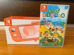 ニンテンドースイッチライトコーラルピンク本体 、あつまれどうぶつの森カセット