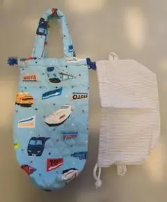 （中古品）ハンドメイドシューズバッグ、弁当袋