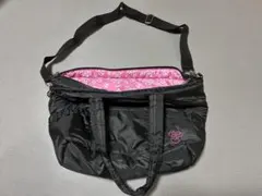 ミニーマウス　マザーズバッグ　ショルダーバッグ　ナイロン　ブラック