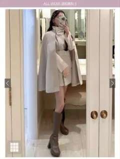 GLR ベルト付きハイネックケープコート