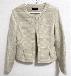 GREEN LABEL RELAXING ツイード ノーカラージャケット