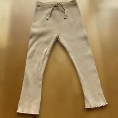 ZARA ベージュリブ編みレギンスパンツ 3-4歳