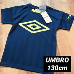 【新品】130 umbro アンブロ ロゴ Tシャツ 半袖 紺 サッカー