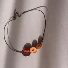 ボタンモチーフ ネックレス