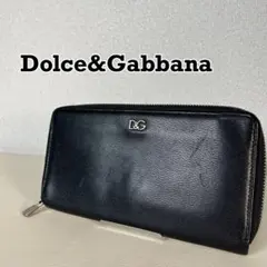 ドルチェ&ガッバーナ　ドルガバ　長財布　ラウンドファスナー　レザー　イタリア製