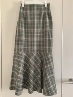 Honeys マーメイドスカート　グレーチェック柄