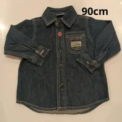 男の子長袖カットソートップスデニムシャツ 90cmBREEZEトレーナー