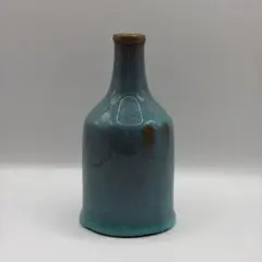 花器　花瓶　一輪挿し　陶器　青磁色　小さめ　花入れ　⑴