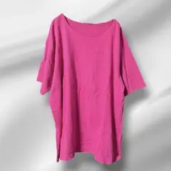 ピンク系 ゆったりTシャツ 半袖 タグなし 大きいサイズ