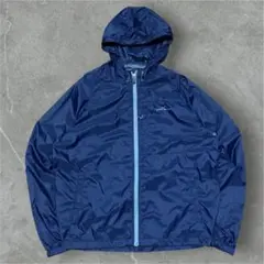 エディバウアーEddie Bauer ネイビー ナイロンパーカーL 裏地メッシュ