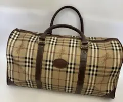 バーバリーボストンバッグ　ノバチェックPVCのサムネイル