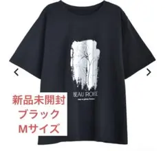 【新品未開封】リエディ　箔フラワーTシャツ ブラック　Mのサムネイル