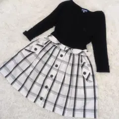 バーバリーブルーレーベル　ドッキングワンピース ノバチェック　ホースロゴ　ベルト