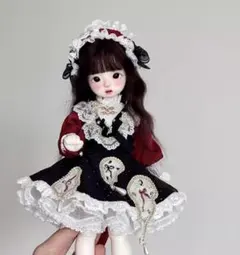 ★SEN★AF11177【afly】1/6洋服5点セット（黒*赤/幼SD）