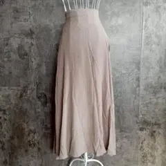 ✨ハニーサックルローズ✨ロングフレアスカート♡ナチュラル♡ベージュ系(M)