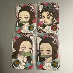 鬼滅の刃 竈門 禰豆子 炭治郎 缶バッジ4個セット まるかくカンバッジ