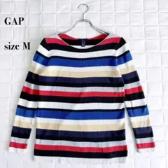 .GAP マルチボーダー ニット 長袖 M カラフル 春ニット ストライプ