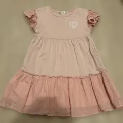 ペ*ン様 120 Noeil aime BeBe 半袖ワンピース ピンクのサムネイル