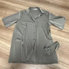 LAGUA GEN サテンシャツ　紐付きのサムネイル