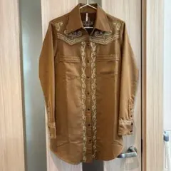 チチカカ　TITICACA 刺繍　シャツ　ロングシャツ　アウター　エスニックのサムネイル