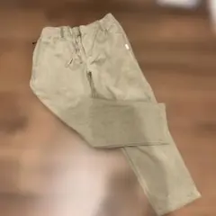 ベージュ コーデュロイパンツ ジッパーポケット付き