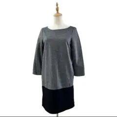 BALLSEY ボールジィ ワンピース バイカラー 日本製 グレー 黒