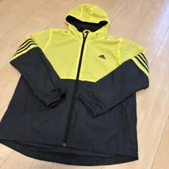 adidas フード付きジャケット イエロー/ブラック