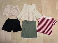 【5枚セット】トップス　Tシャツ　ノースリーブ　ショートパンツ　ベビー服