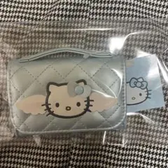 新品　サンリオ　ミニチュアキルト　ウォレット形コインパース　キティ　水色