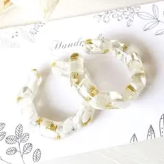 イヤーカフ　天然石ハウライト　大人可愛い　金アレ対応　イヤリング　片耳　プチプラ