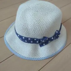【kp DECO】水玉リボン付き麦わら帽子　Mのサムネイル