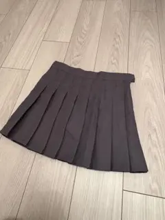 Andrea &Co ダークグレー プリーツスカート