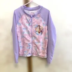 【美品記名無し】ディズニー プリンセス ラッシュガード ７歳　長袖 ジップアップ