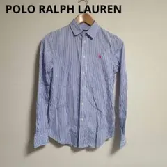 ポロラルフローレン ストライプ シャツ 長袖 ロゴ キッズ カスタムフィット