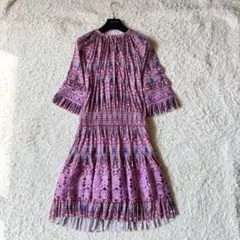 美品✨ ヴィヴィアンタム 野バラ プリント パワーネット ワンピース