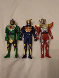 仮面ライダー鎧武 ソフビ フィギュア3体