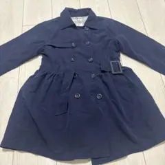 値下げプチパレ マザウェイズ トレンチコート 130 女の子 ネイビー 入学式