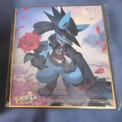 ルカリオ限定ミニ色紙 ポケモン ミニ色紙 ポケセンハロウィン ルカリオ （薔薇口/色紙