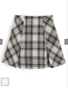 インパン裏地付きツイードチェックミニスカート［tu891］