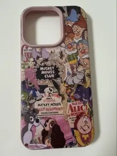 ディズニー　総柄　iPhone15pro スマホケース