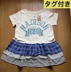 タグ付き　キューブシュガー　ロゴプリント　異素材ドッキングTシャツのサムネイル