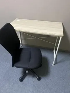 【超メルカリ市の期間限定】ライトウッドデザイン パソコンデスクと椅子セット