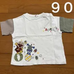 アンパンマン　刺繍　Tシャツ　90 男の子　キッズ　ベビー　半袖