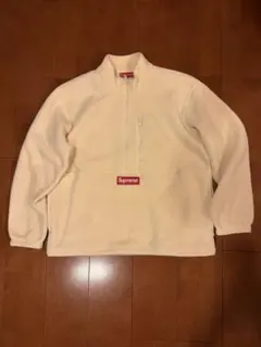Supreme フリース ハーフジップ ジャケット クリーム M