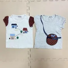 【訳あり極めて小さめです】familiar Tシャツ 2枚セット