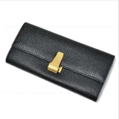 ボッテガヴェネタ　ブラックレザー　長財布 金具付き