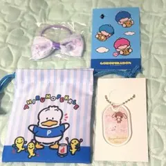 三麗鷗 語錄 小束口袋 鑰匙圈 周邊 套組