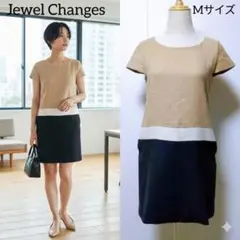 ジュエルチェンジズ カラーブロック ミニワンピース S ユナイテッドアローズ