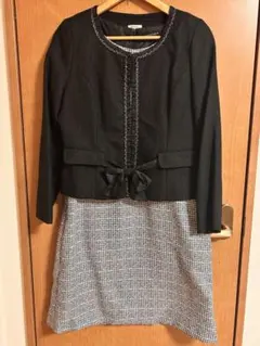 セレモニースーツ　ブラックツイード 入園式　入学式　卒園式　卒業式　結婚式